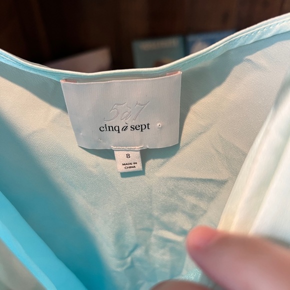 Cinq A Sept women’s Astrid silk side ruched dress size 8 - Picture 6 of 12